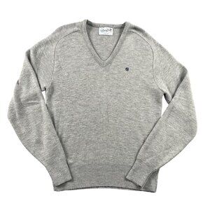 VTG Ferranti‎ Sweater Mens Large Grey VNeck Pullover Made in USA